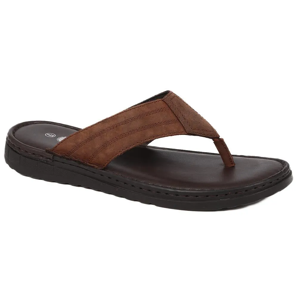 Leather Toe-Post Sandals  - THEST39001 / 325 795