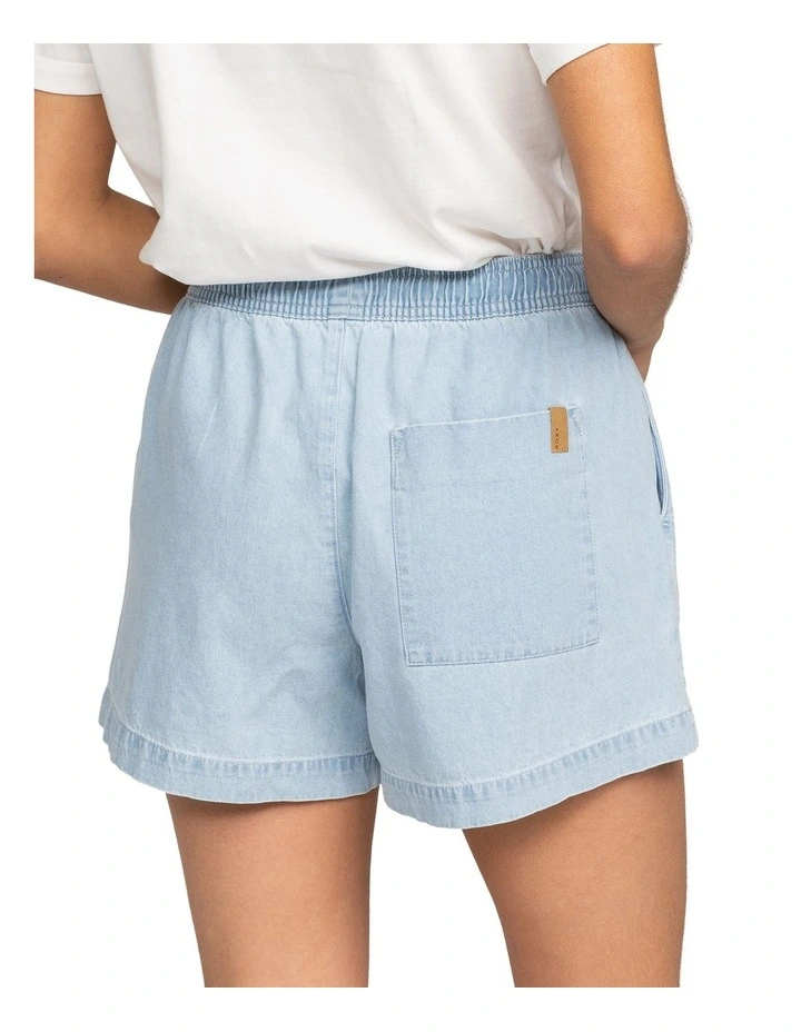 Lekeitio Break Beach Denim Shorts in Light Blue