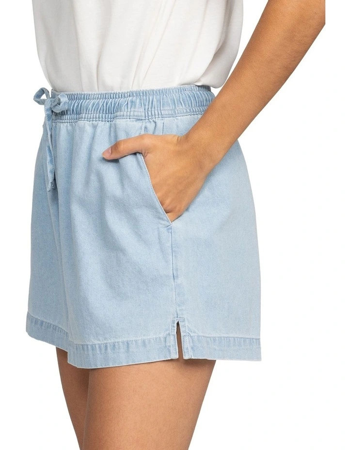 Lekeitio Break Beach Denim Shorts in Light Blue