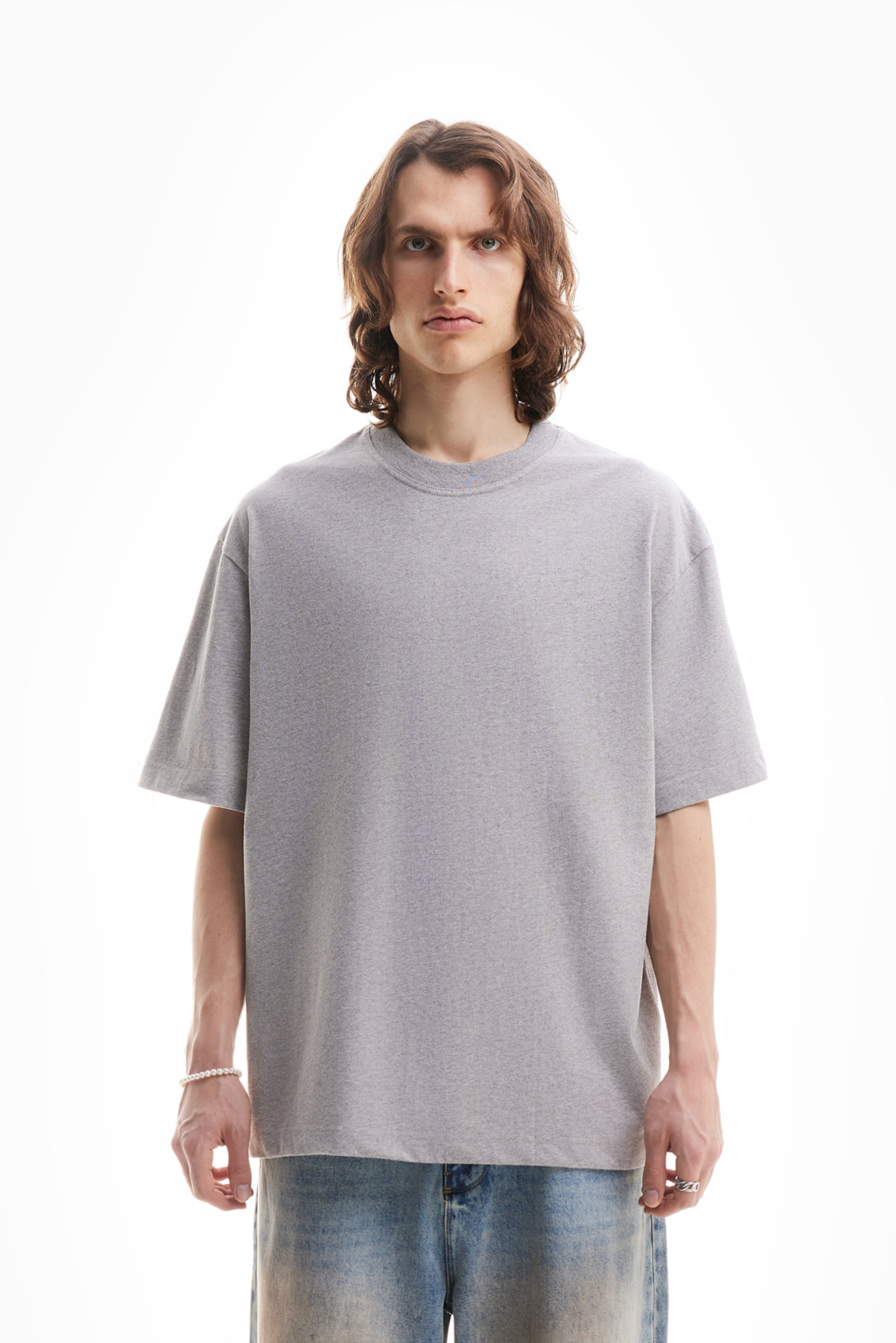 LIGHT GREY MELANGE T-SHIRT