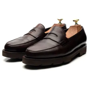 'Lopez' Dark Brown Museum Leather Loafers UK 7.5 E