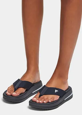 Midnight Navy Surf Two-Tone Webbing Toe-Post Sandals by FitFlop | Look Again