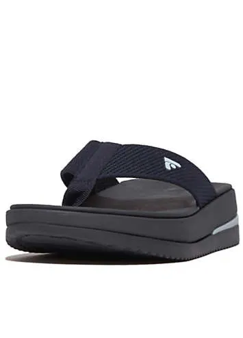 Midnight Navy Surf Two-Tone Webbing Toe-Post Sandals by FitFlop | Look Again