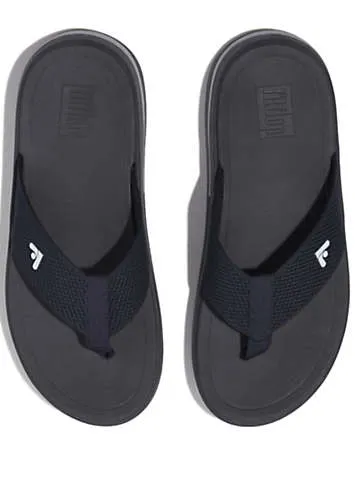 Midnight Navy Surf Two-Tone Webbing Toe-Post Sandals by FitFlop | Look Again