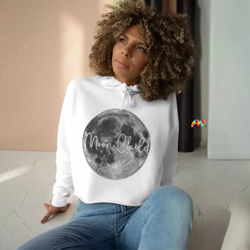 Moon Child Crop Hoodie