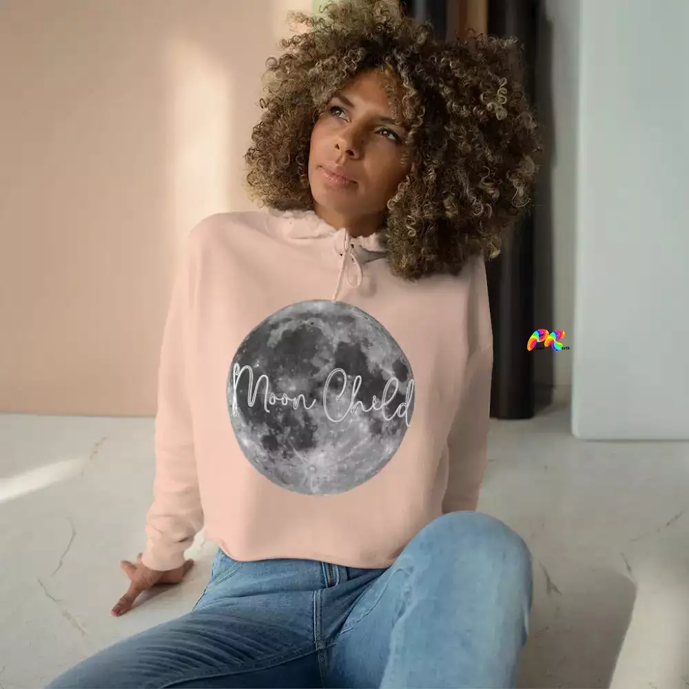 Moon Child Crop Hoodie