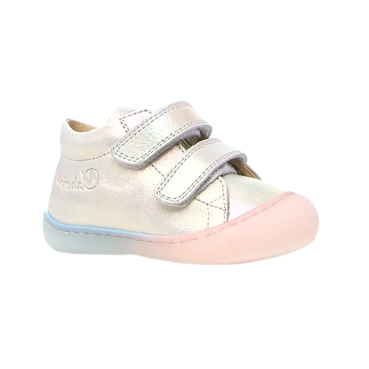 Naturino Toddler's (Sizes 19-22) Cocoon VL White Shimmer/Tye Dye Velcro