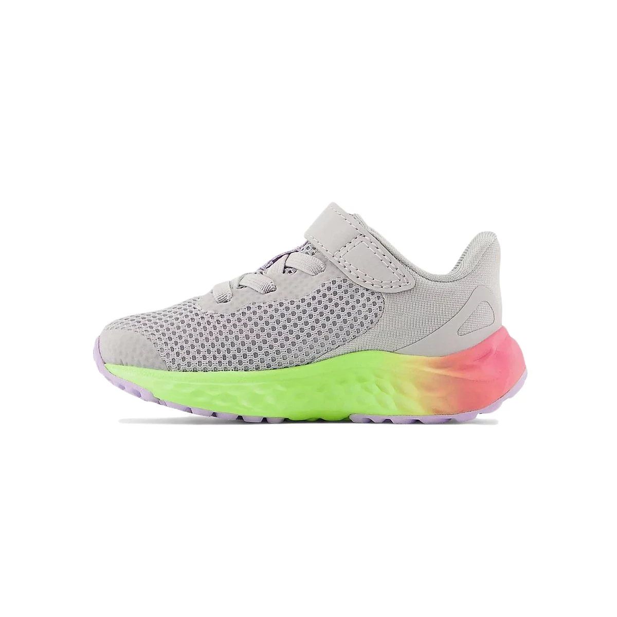 New Balance Toddler's Fresh Foam Arishi v4 Bungee Lace with Top Strap Grey/Rainbow