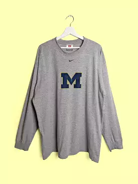 NIKE TEAM Michigan Wolverines Long Sleeve T-shirt - size XL