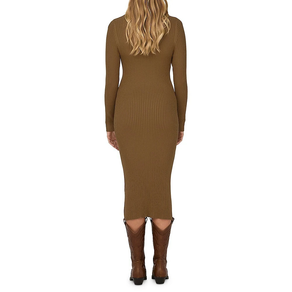 ONLY Cutout Ribbed Sweater Dress