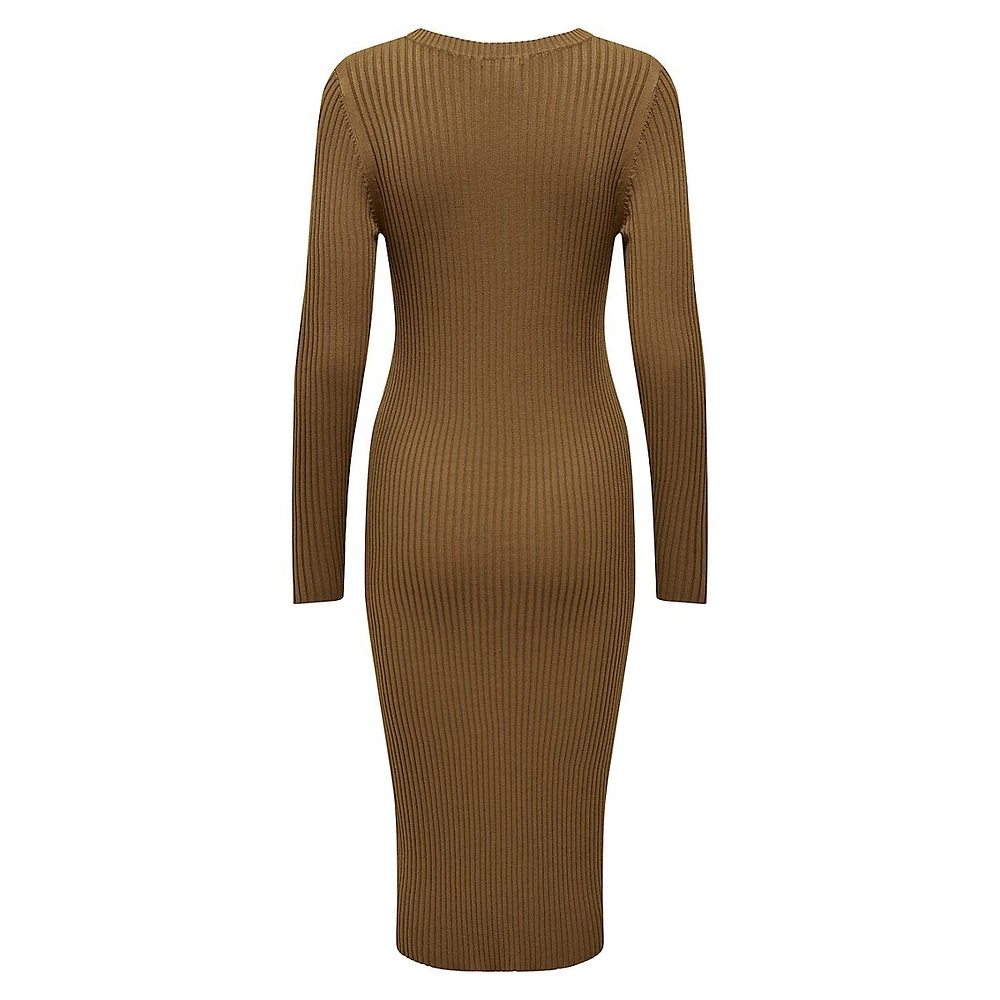 ONLY Cutout Ribbed Sweater Dress