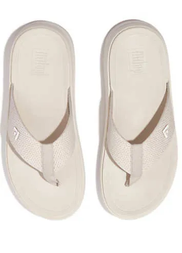 Paris Beige Surf Two-Tone Webbing Toe-Post Sandals by FitFlop | Look Again