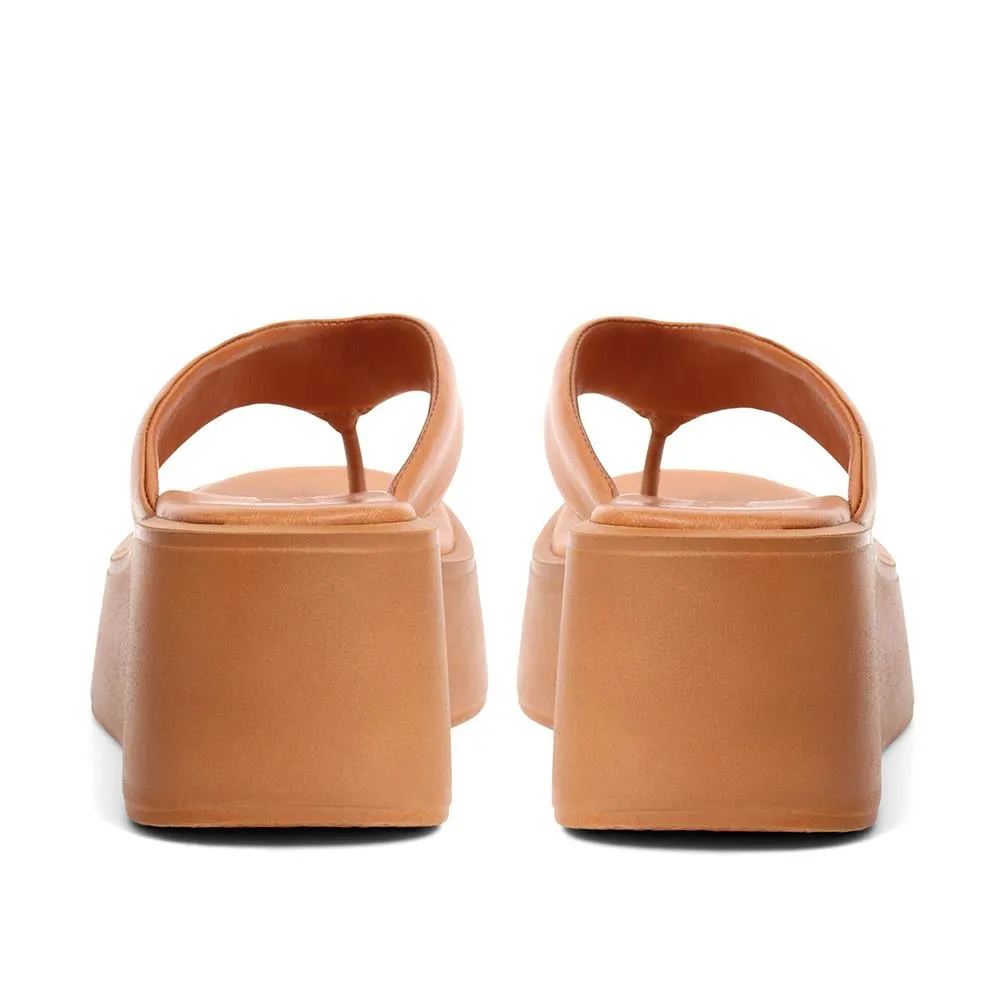 Platform Toe Post Sandals - ELYSSA / 323 849