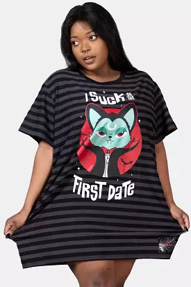 Purrrfect Pairing T-Shirt Dress [PLUS] Resurrect