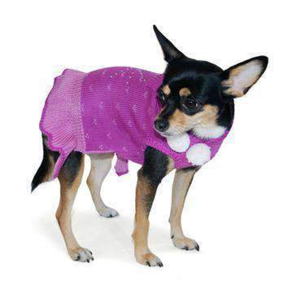 Rhinestone Snowflake Dog Sweater Dress