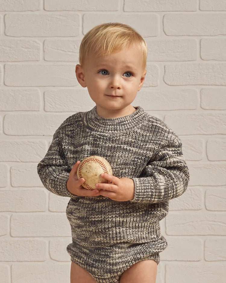 Rylee & Cru - Baby Relaxed Knit Sweater Heathered Slate