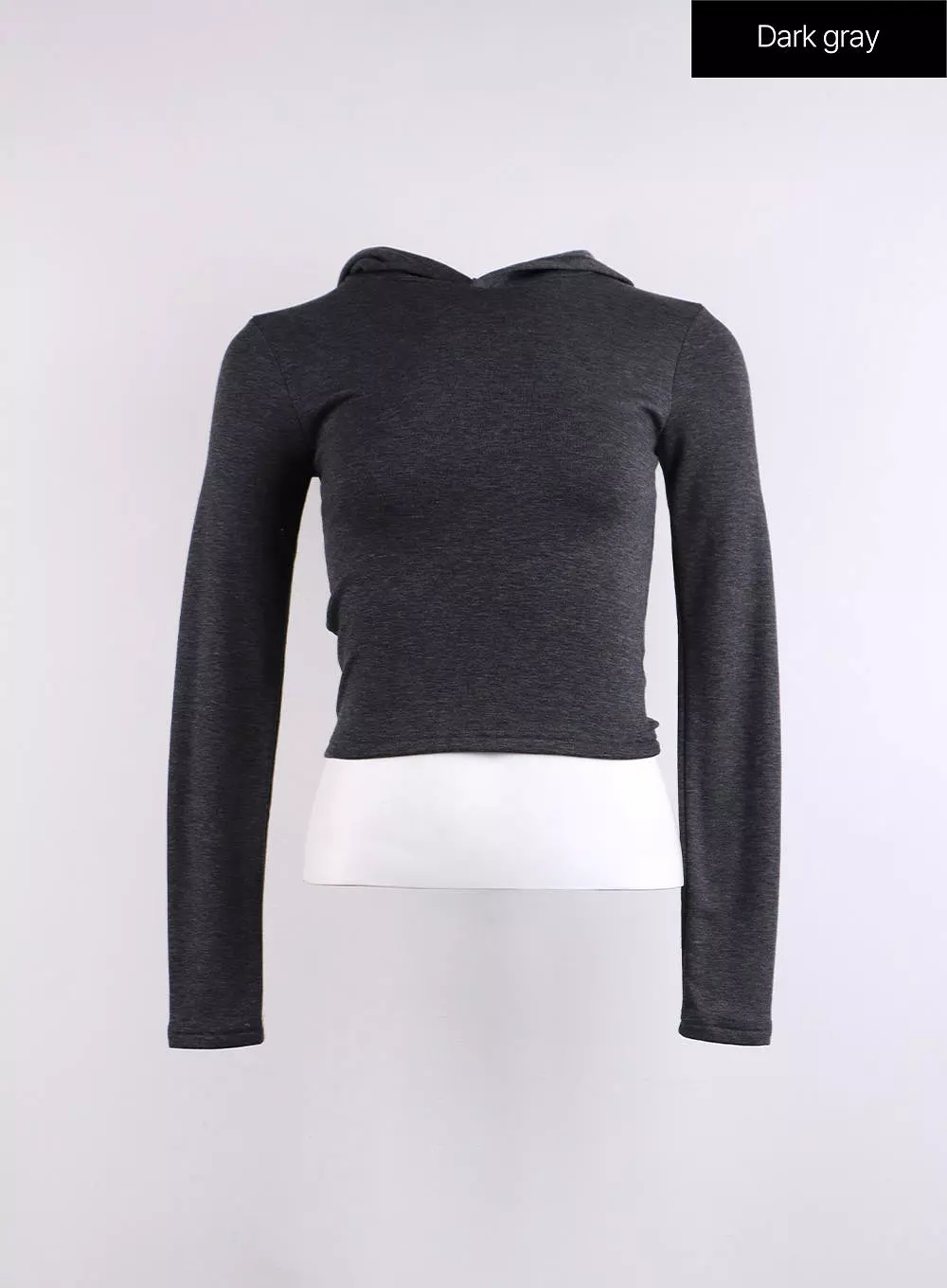 Solid Cropped Hoodie CJ423