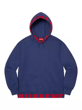 Supreme Cropped Logos Hoodie Dark Navy [SS21]