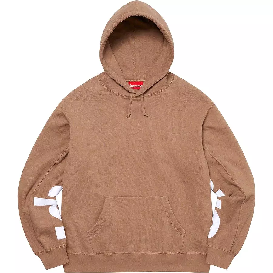 Supreme Cropped Panels Hooded Sweatshirt (Brown)