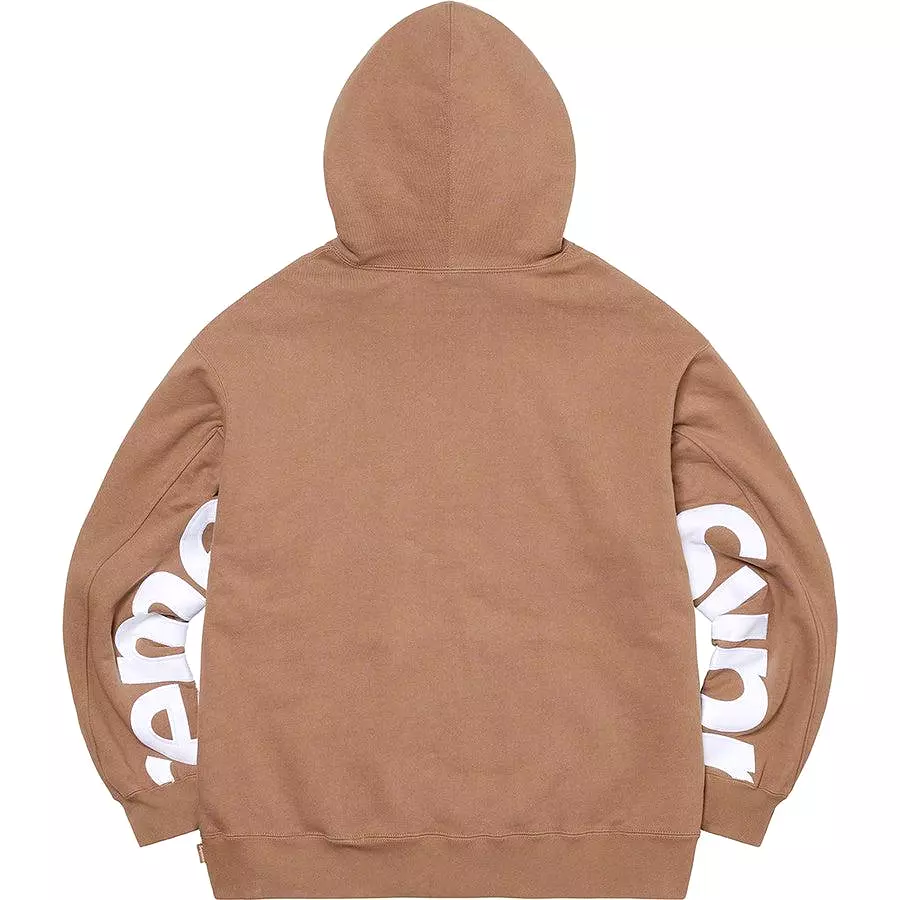 Supreme Cropped Panels Hooded Sweatshirt (Brown)