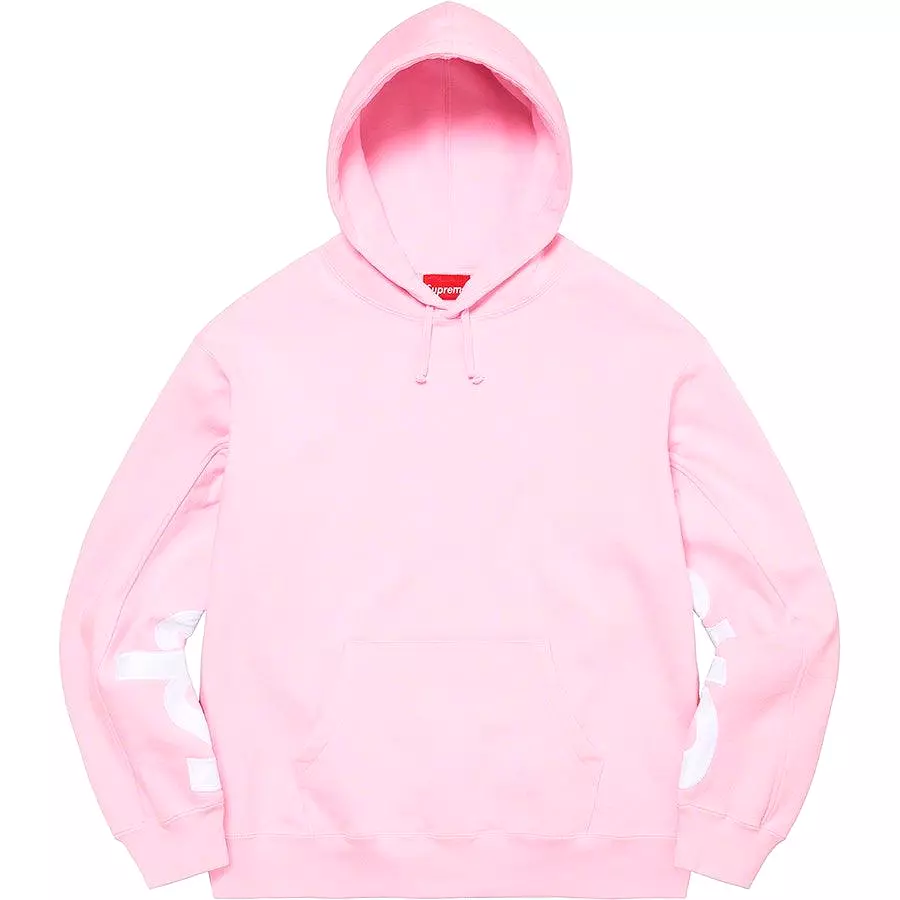 Supreme Cropped Panels Hooded Sweatshirt (Pink)