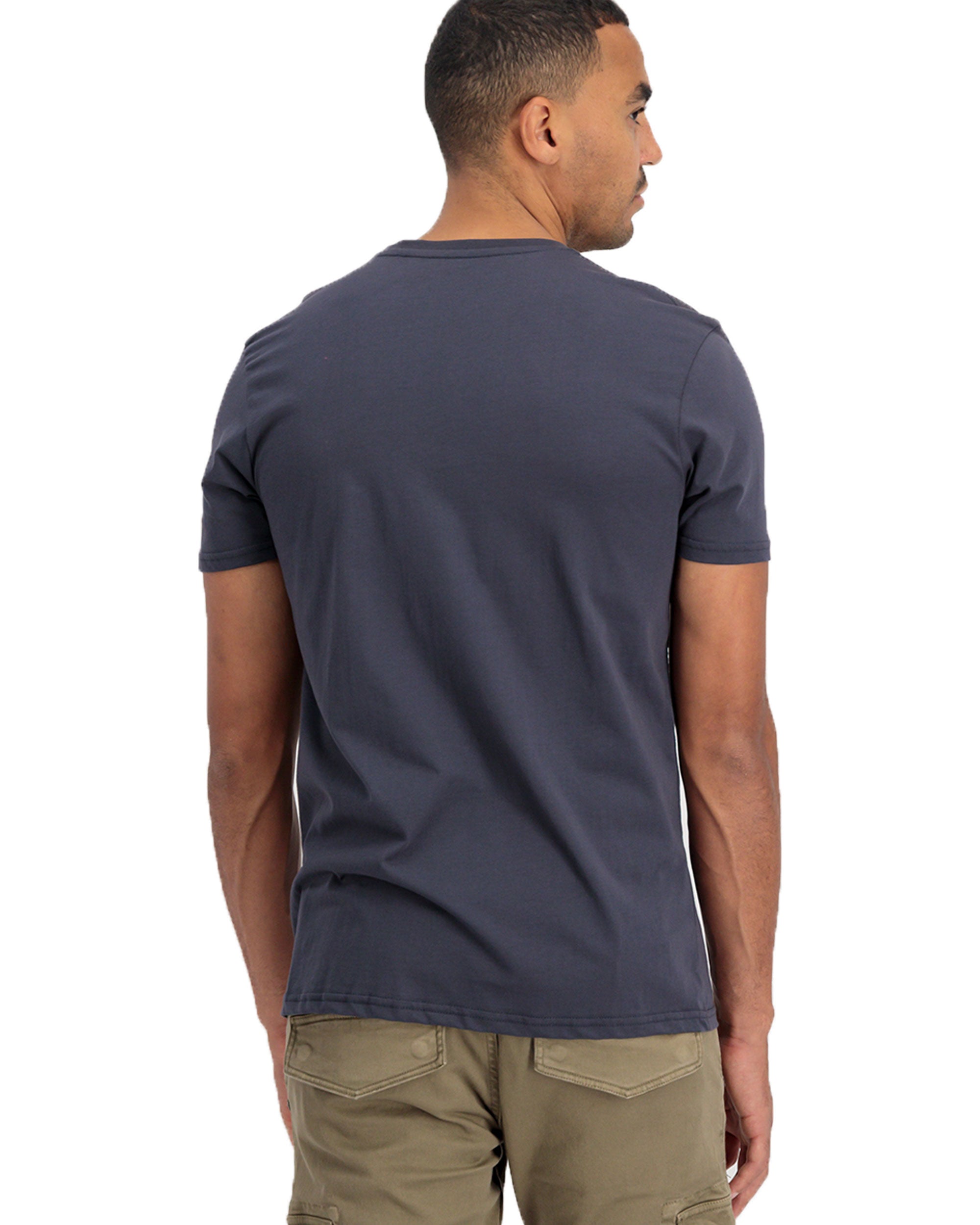 T-Shirt Uomo Alpha Industries Basic Small Logo Blu