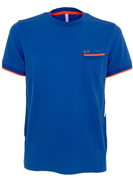 T-SHIRT UOMO BLU CON LOGO FRONTALE