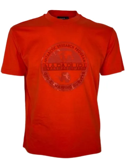 T-SHIRT UOMO ROSSA CON LOGO FRONTALE