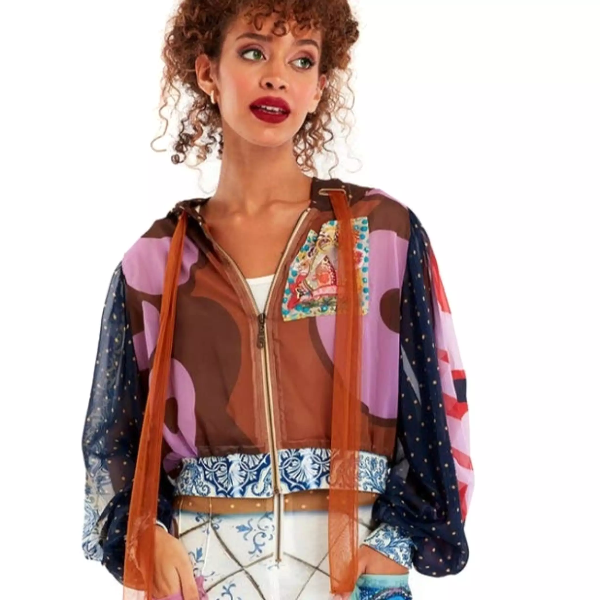 The Art of Fashion Unique Cropped Hoodie Jacket