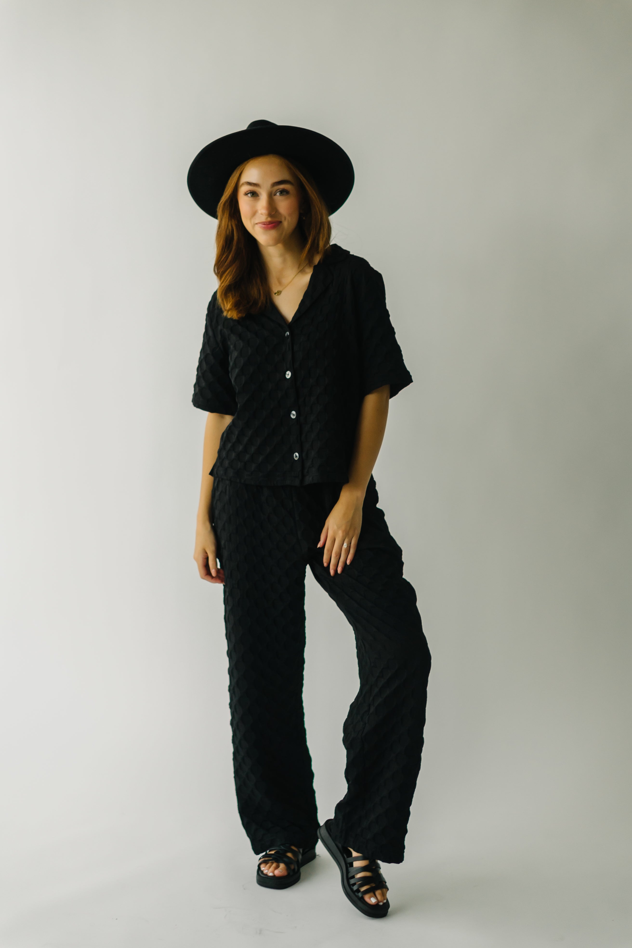 The Bayfield Textured Pant in Black