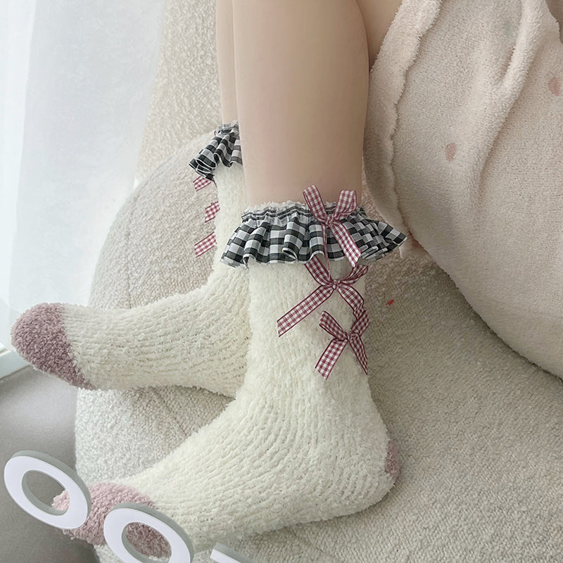 Thickened warm sleeping socks Lolita floor socks by11302