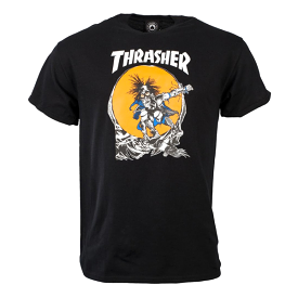 THRASHER T-SHIRT SKATE OUTLAW BLACK