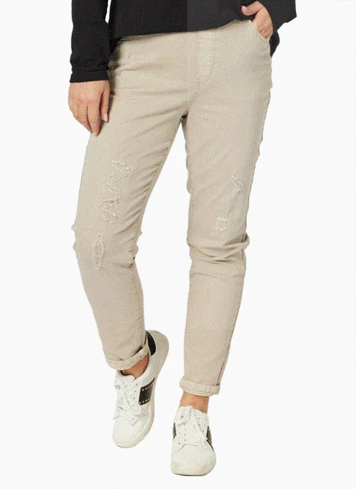 Threadz Ripped Jean-Natural