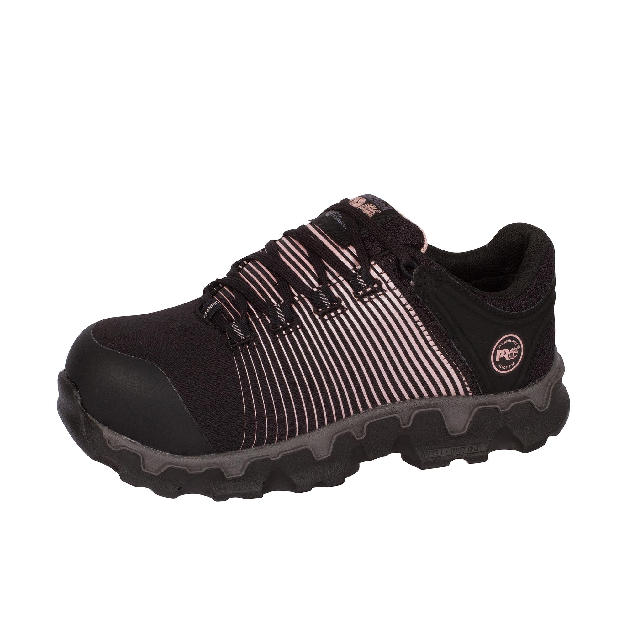 Timberland Pro Womens Powertrain Sport Alloy Toe Black Ripstop Nylon Rose Gold