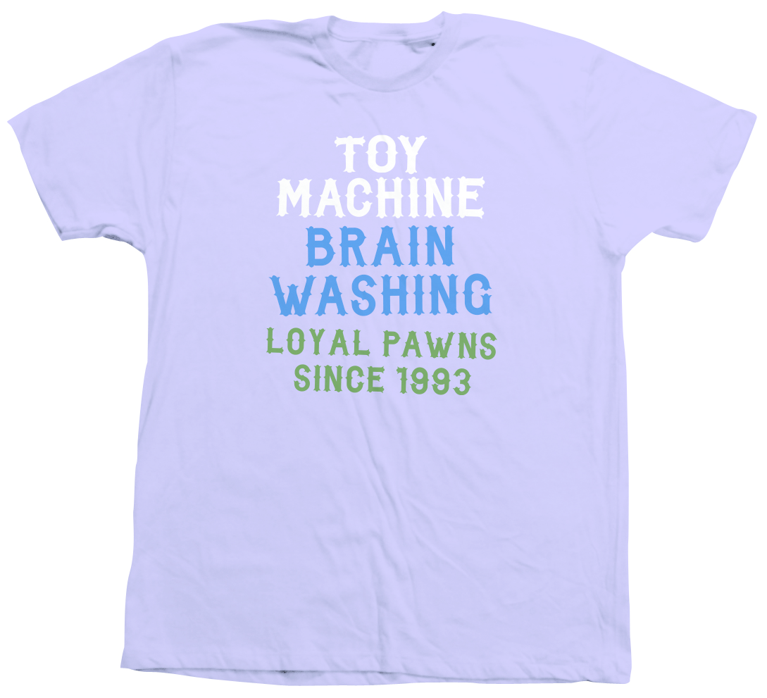 TOY MACHINE T-SHIRT BRAINWASH LAVENDER