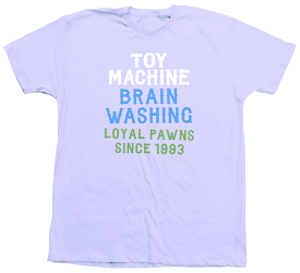 TOY MACHINE T-SHIRT BRAINWASH LAVENDER