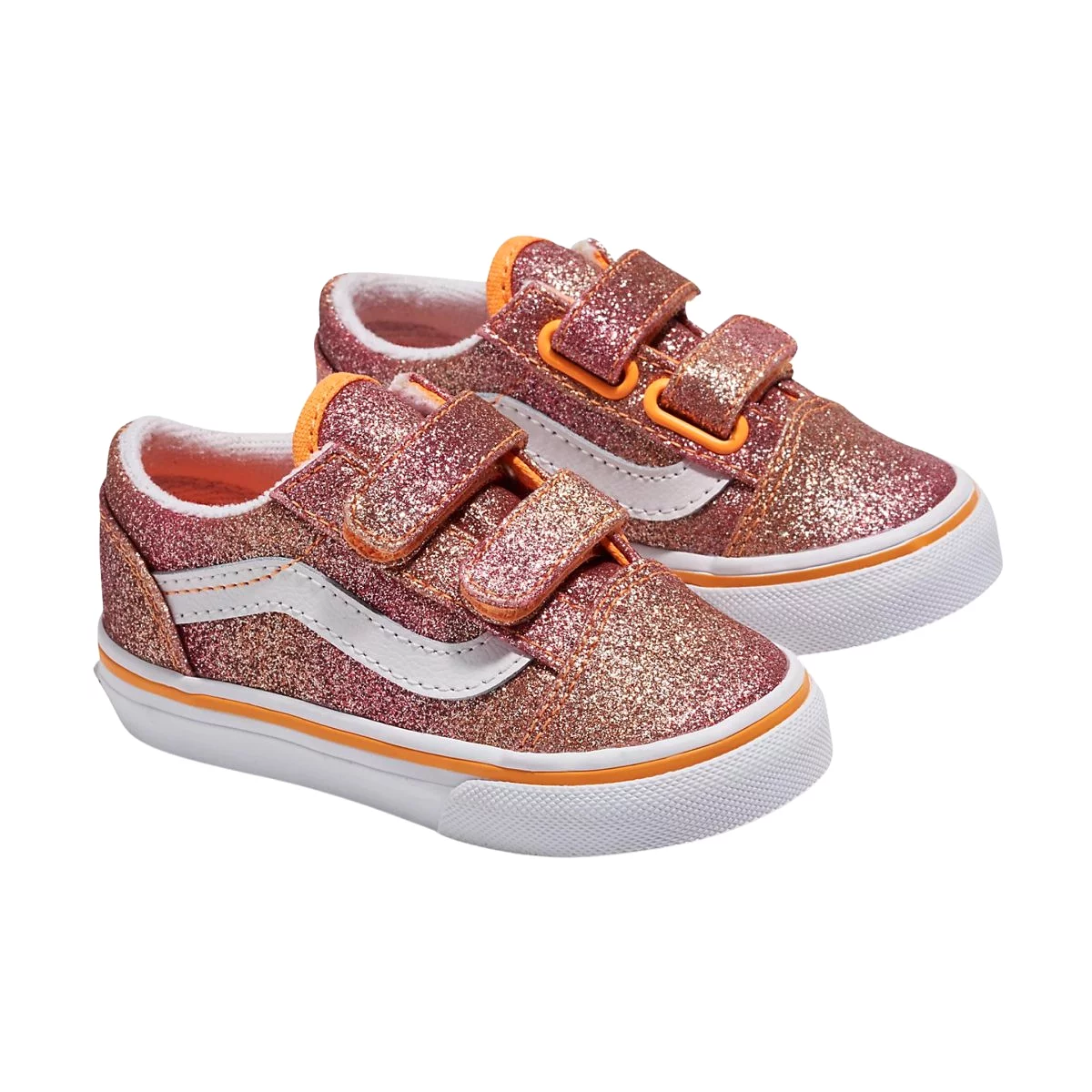 Vans Toddler's Old Skool V Sunrise Glitter/Multi/True White