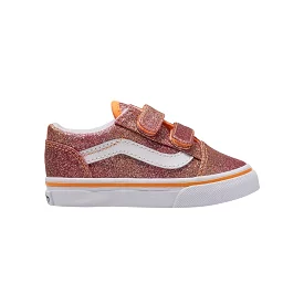 Vans Toddler's Old Skool V Sunrise Glitter/Multi/True White