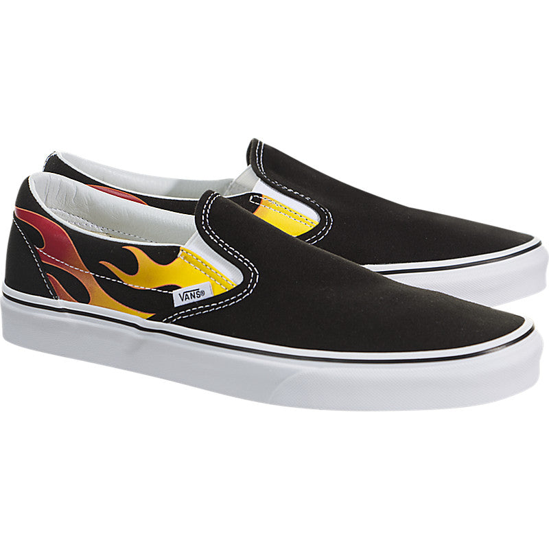 Vans UA Classic Slip-On (Flame) Black/Black/True White