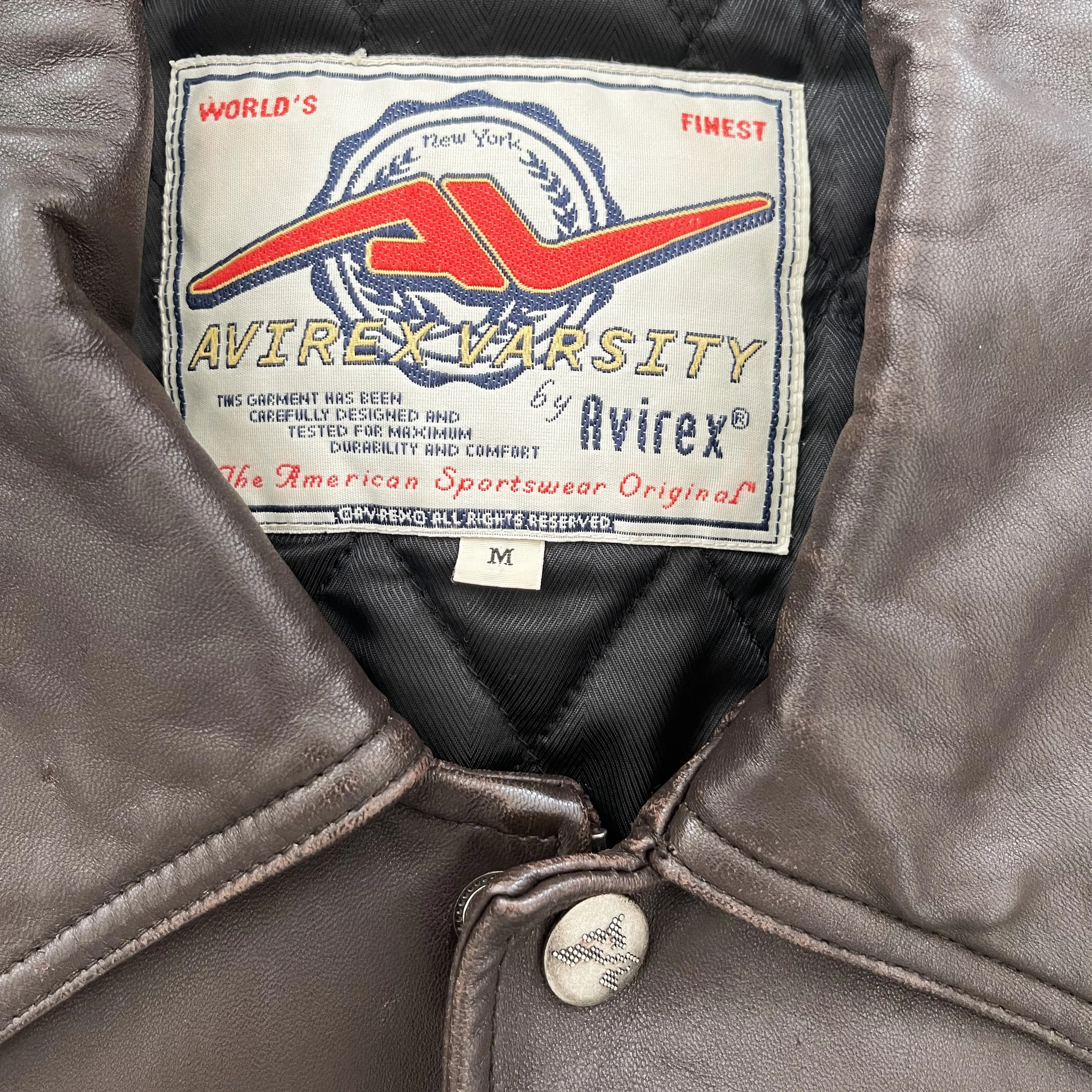 Vintage Avirex Leather Varsity Jacket