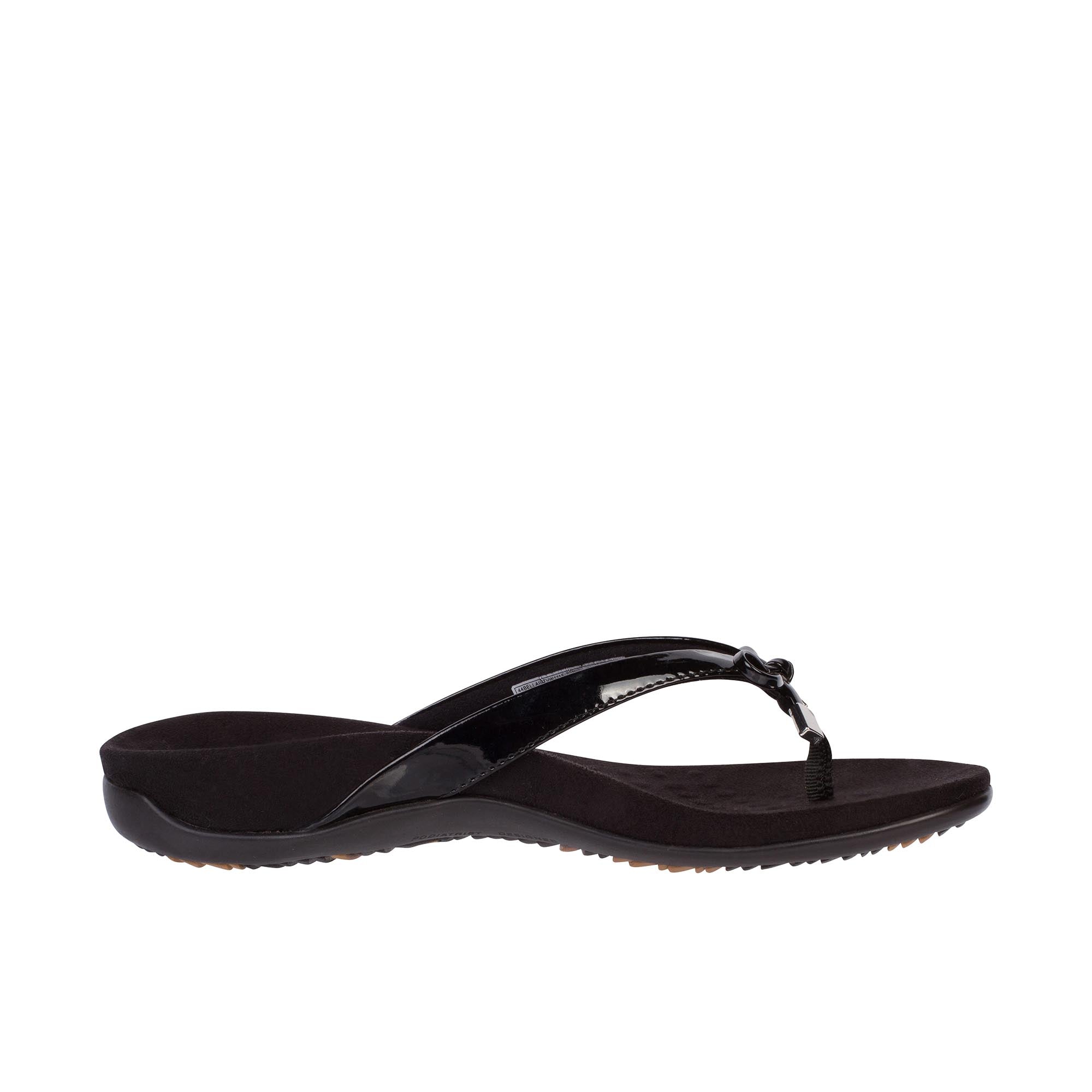 Vionic Womens Bella II Toe Post Sandal Black