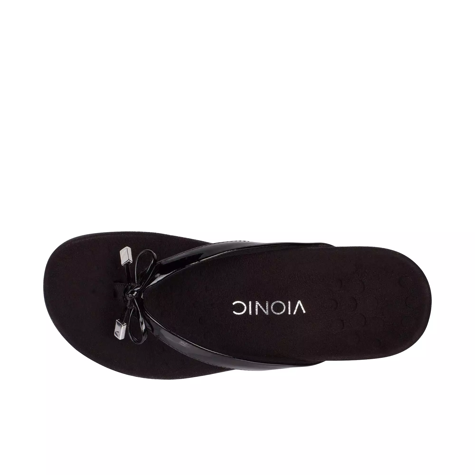 Vionic Womens Bella II Toe Post Sandal Black