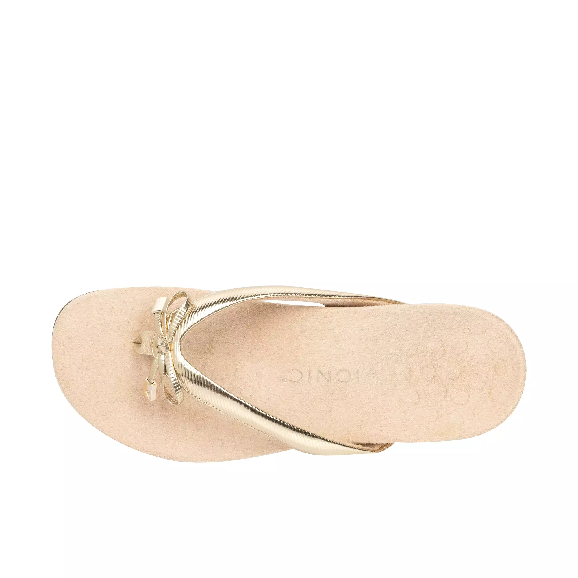 Vionic Womens Bella Toe Post Sandal Gold