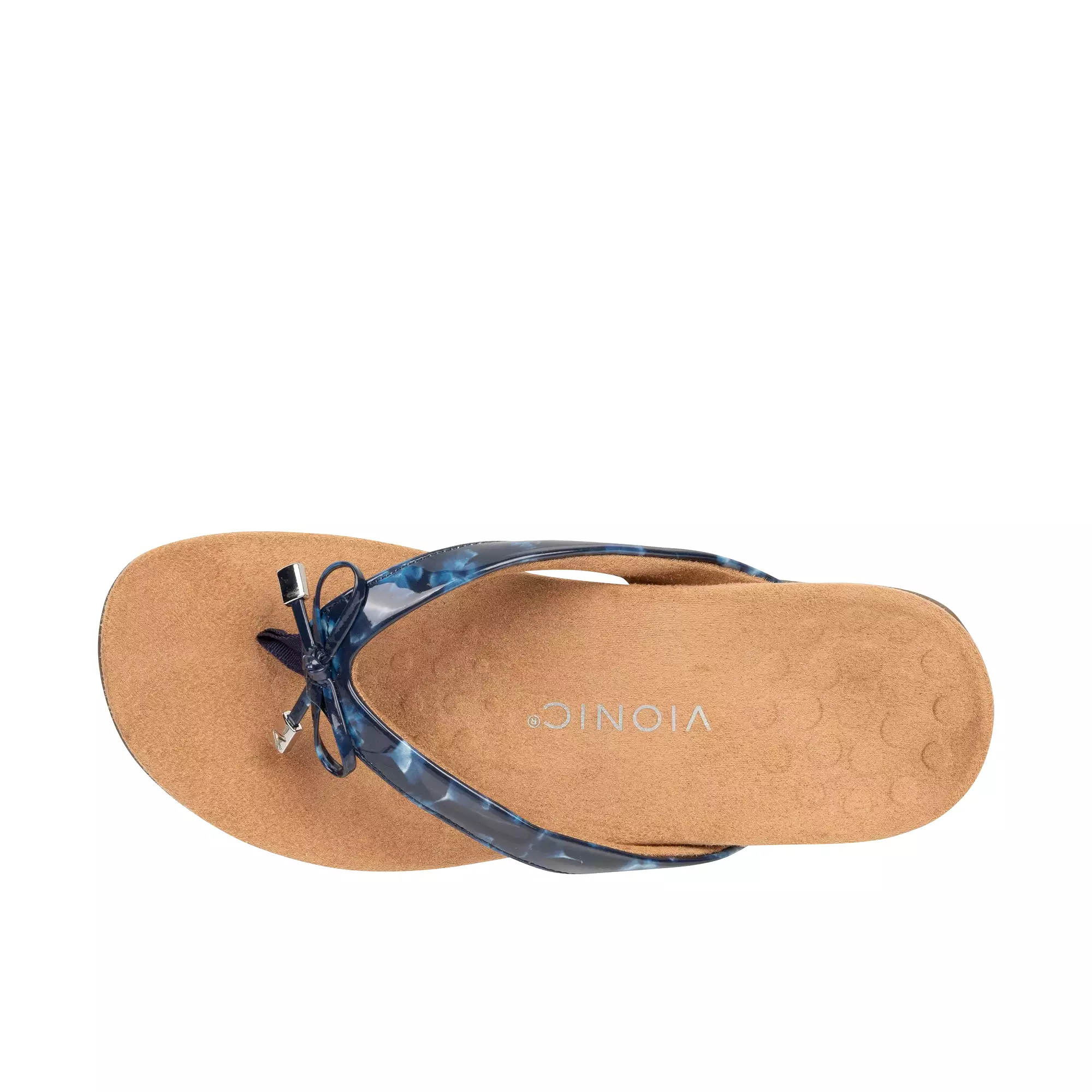 Vionic Womens Bella Toe Post Sandal Navy