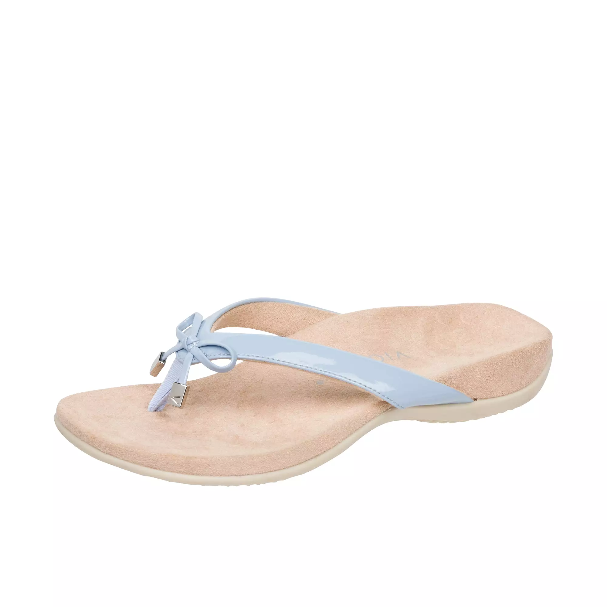 Vionic Womens Bella Toe Post Sandal Skyway Blue