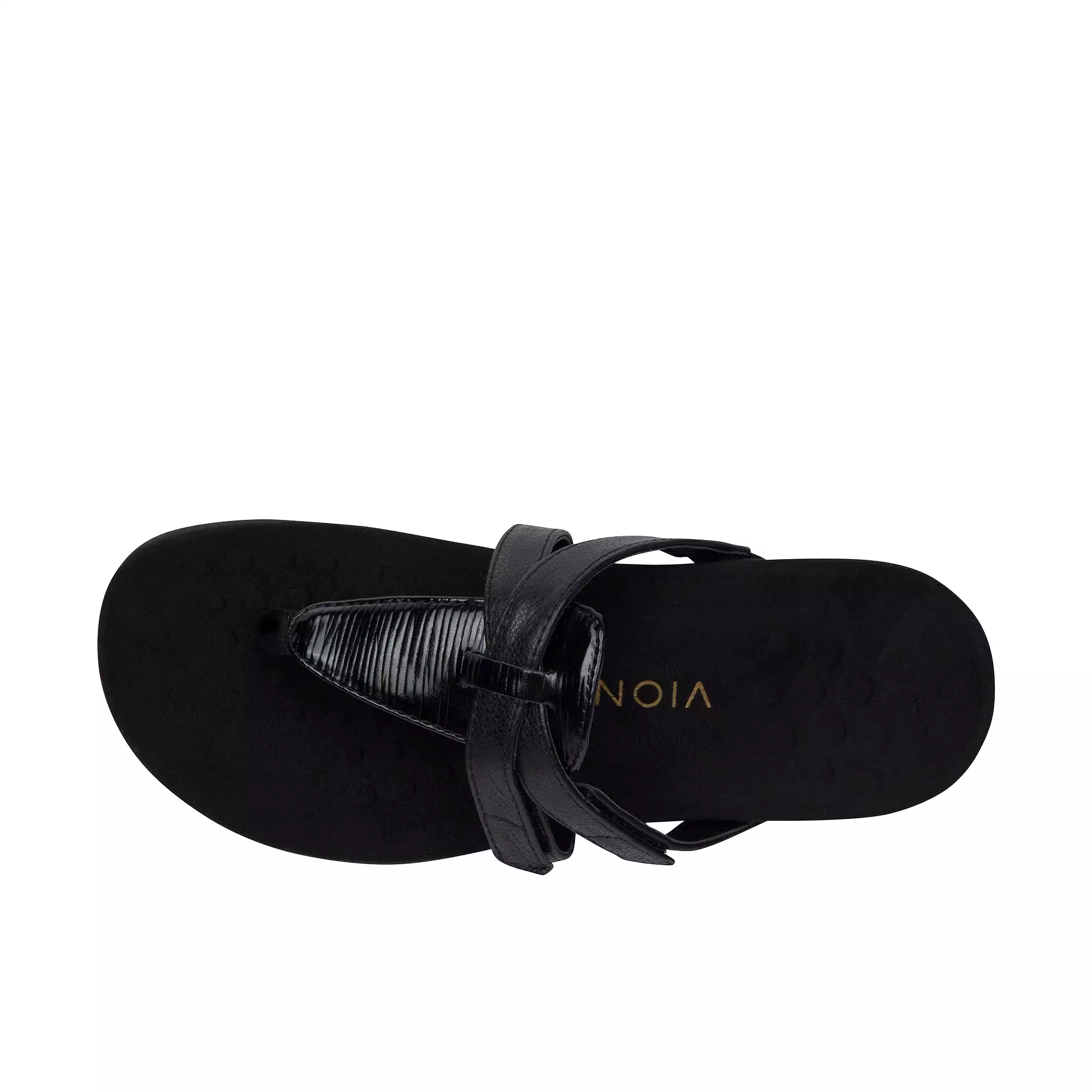 Vionic Womens Karley Toe Post Sandal Black