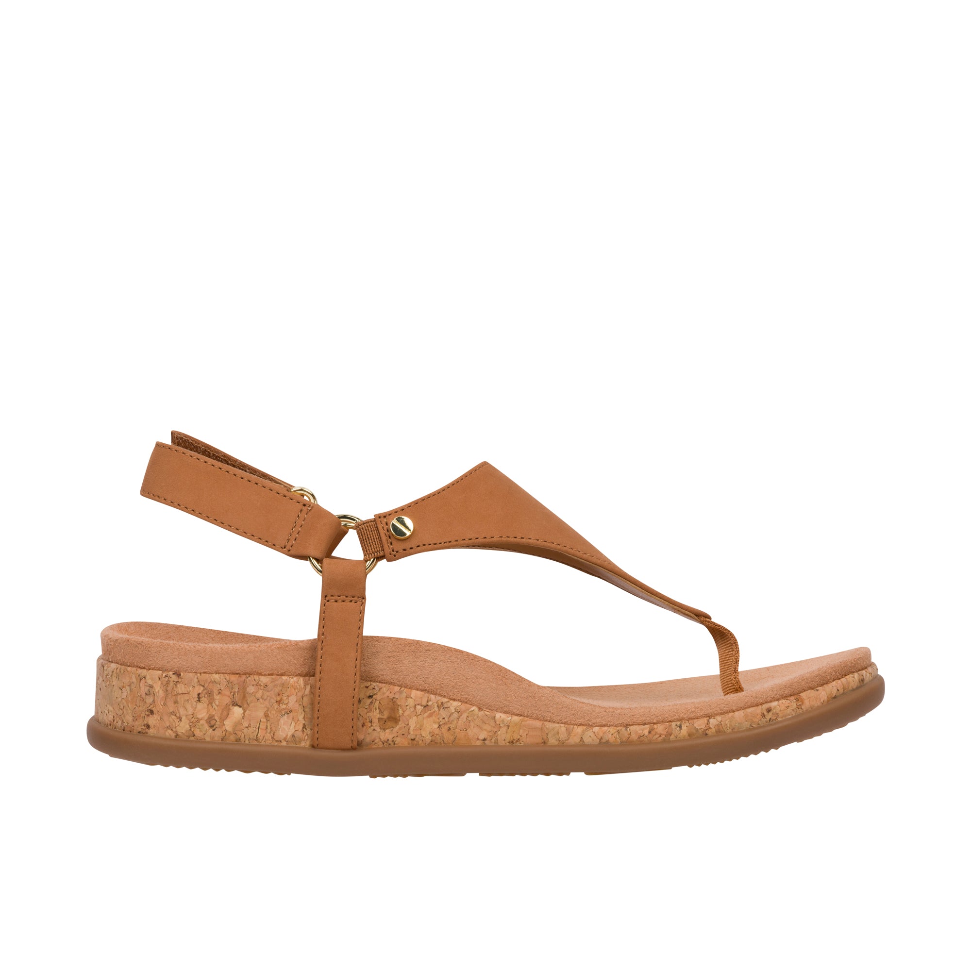 Vionic Womens Kirra II Toe Post Sling Back Sandal Camel