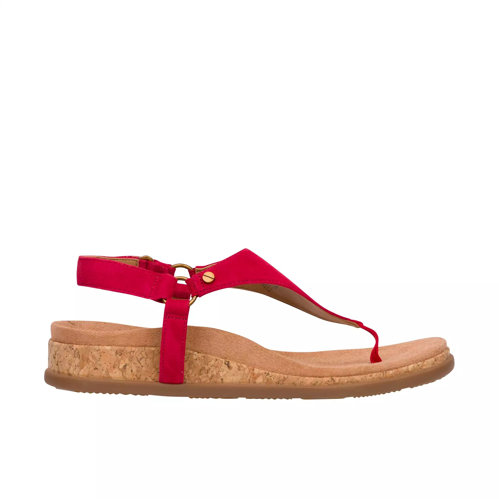 Vionic Womens Kirra II Toe Post Sling Back Sandal Red