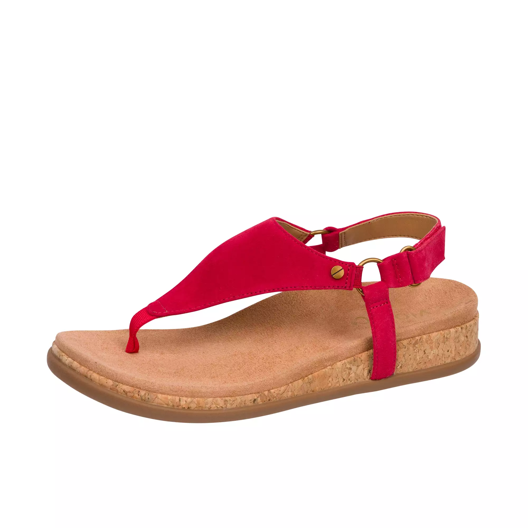 Vionic Womens Kirra II Toe Post Sling Back Sandal Red