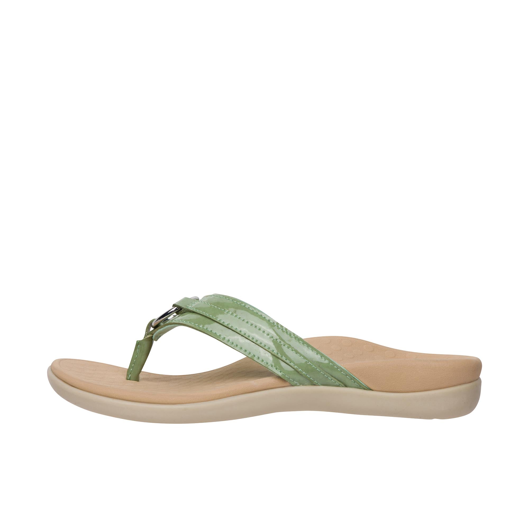 Vionic Womens Tide Aloe Toe Post Sandal Agave